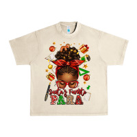 Sandshell santa's favorite para afro messy bun Urban Heavy Tee - texasbilliewilder