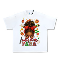 White santa's favorite para afro messy bun Urban Heavy Tee - texasbilliewilder