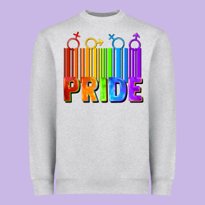 Pride Barcode Heavyweight Sweatshirt Designed By Fadigitalartstudio