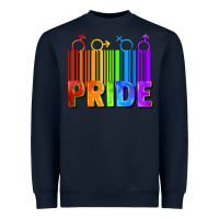 Navy Pride Barcode Heavyweight Sweatshirt - FaDigitalArtStudio