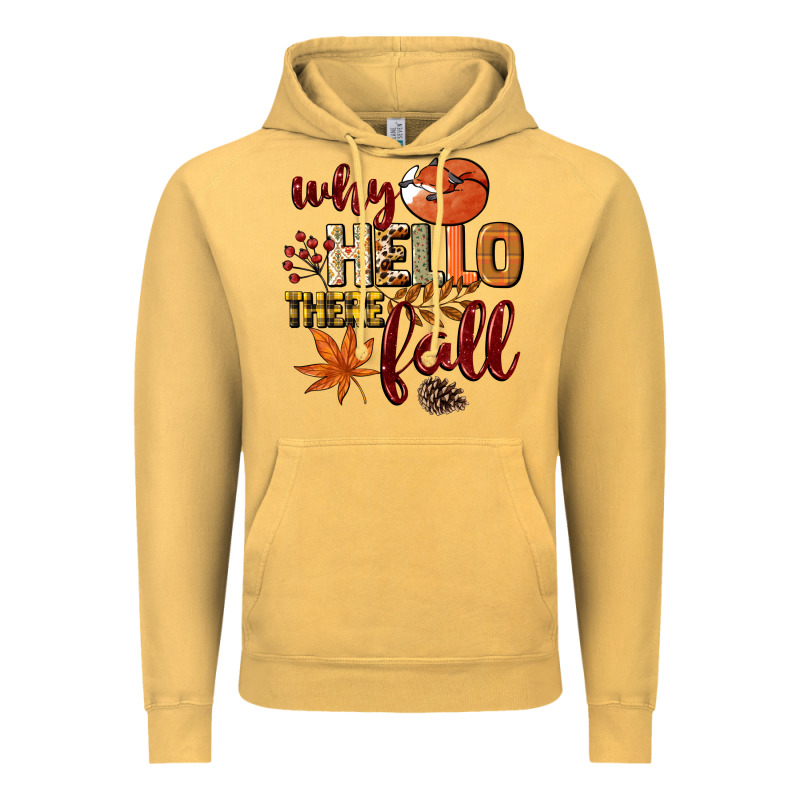 Why Hello There Fall Vintage Hoodie by NancyCooperArtShop | Teevron