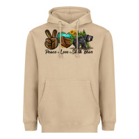 Mushroom peace love sloth bear Heavyweight Hoodie - LillyAllenDesigns