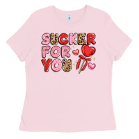 Bubblegum Pink lovethemed typography with heart lollipop Ladies Tee - LillyAllenDesigns