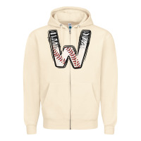 Sandshell Baseball Alphabet Zipper Hoodie - CowhideDigitalArt