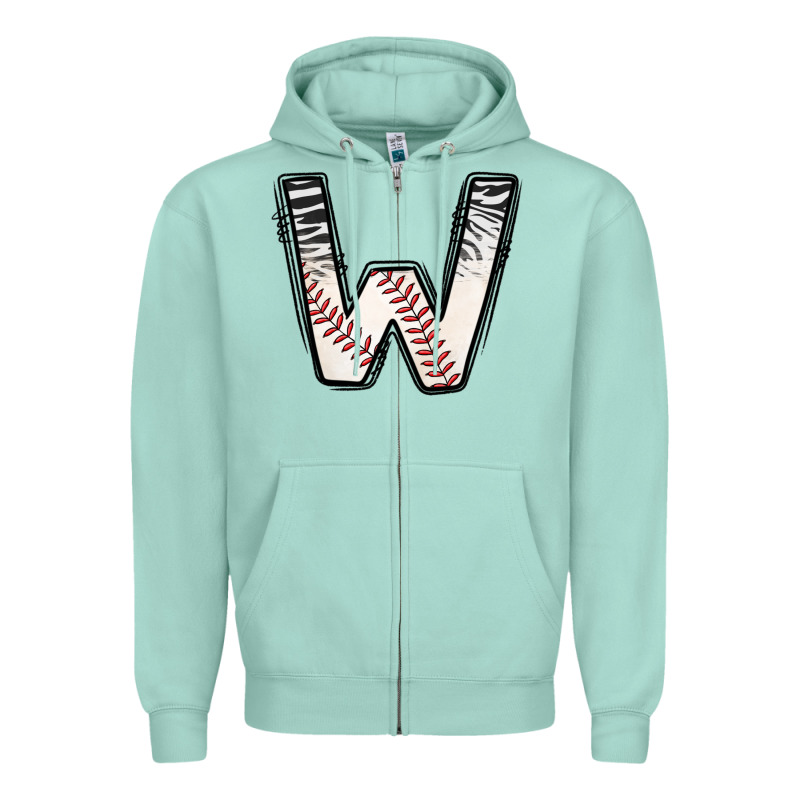 Baseball Alphabet Zipper Hoodie by CowhideDigitalArt | Teevron