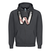 Smoke Baseball Alphabet Zipper Hoodie - CowhideDigitalArt