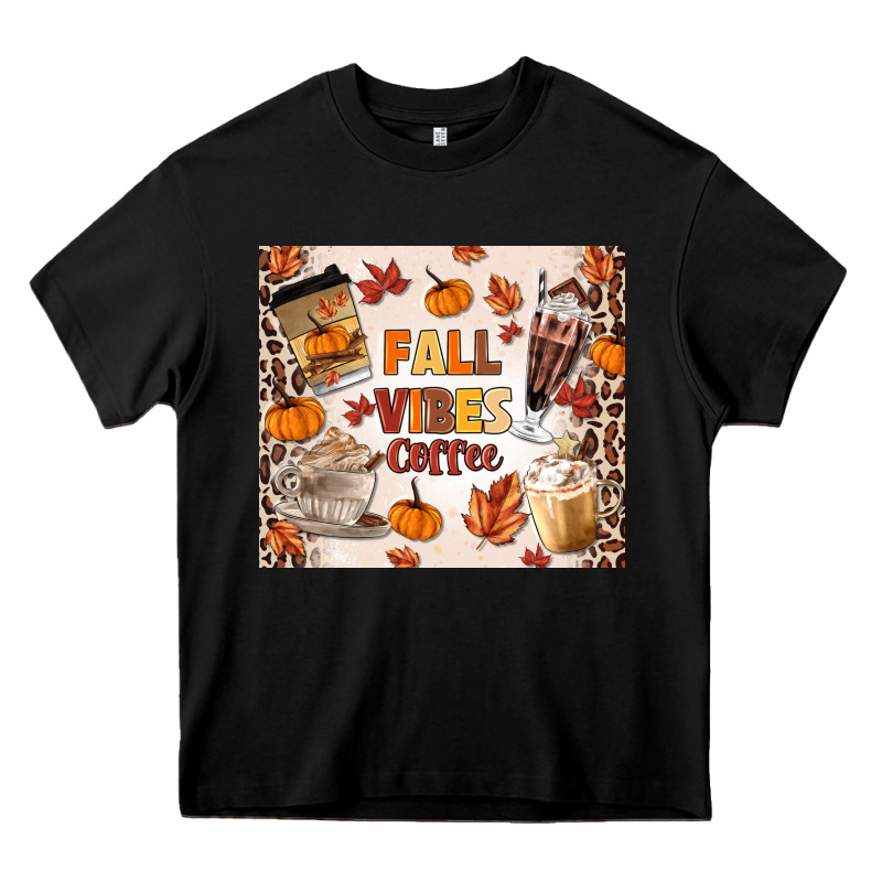 Fall Vibes Coffee Heavy Core Tee by MaliasSmallBusiness | Teevron