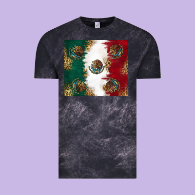 Mexican Flag Vintage Tee Designed By Ranaportraitstore