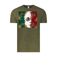 Vintage Olive Mexican Flag Vintage Tee - RanaPortraitStore