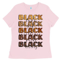 Bubblegum Pink typography variations in animal and glitter textur Ladies Tee - LillyAllenDesigns