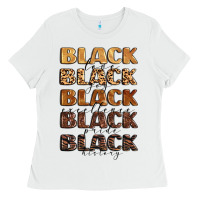 White typography variations in animal and glitter textur Ladies Tee - LillyAllenDesigns