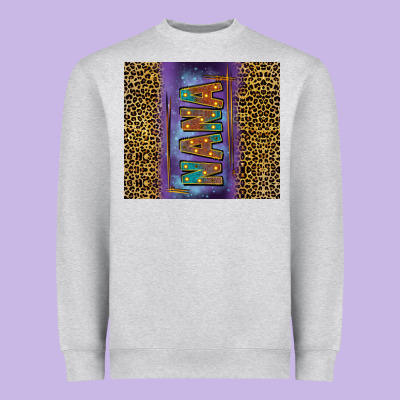 Leopard Nana Heavyweight Sweatshirt Designed By Fadigitalartstudio