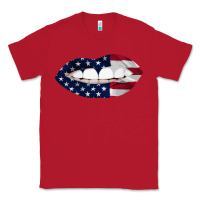 Red Lips American Flag Classic Tee - Bettercallsaul