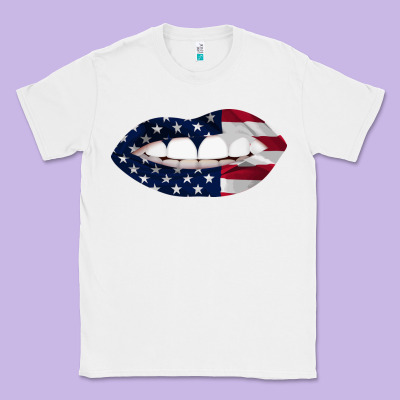 Lips American Flag Classic Tee Designed By Bettercallsaul