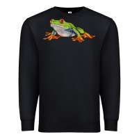 Black red eyed tree frog Premium Sweatshirt - LillyAllenDesigns