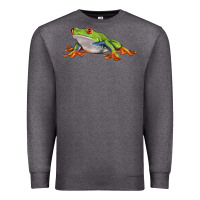 Charcoal Heather red eyed tree frog Premium Sweatshirt - LillyAllenDesigns