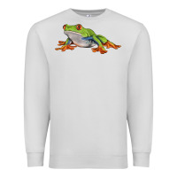 Dove Grey red eyed tree frog Premium Sweatshirt - LillyAllenDesigns