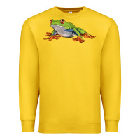 Lemon red eyed tree frog Premium Sweatshirt - LillyAllenDesigns