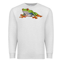Oatmeal Heather red eyed tree frog Premium Sweatshirt - LillyAllenDesigns