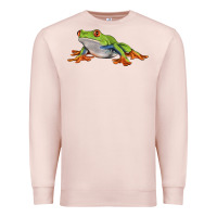 Pale Pink red eyed tree frog Premium Sweatshirt - LillyAllenDesigns