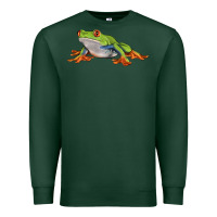 Sports Green red eyed tree frog Premium Sweatshirt - LillyAllenDesigns