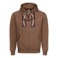 Chestnut name footballcow print letter m Zipper Hoodie - CowhideDigitalArt
