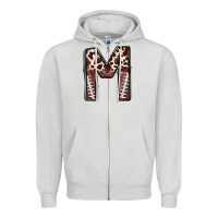 Dove Grey name footballcow print letter m Zipper Hoodie - CowhideDigitalArt