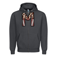 Smoke name footballcow print letter m Zipper Hoodie - CowhideDigitalArt