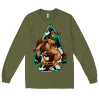 Army Green bucking bronco arrowhead Long Sleeve Tee - Jasminsmagicworld