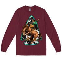 Burgundy bucking bronco arrowhead Long Sleeve Tee - Jasminsmagicworld