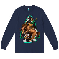 Navy bucking bronco arrowhead Long Sleeve Tee - Jasminsmagicworld