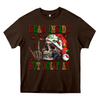 Chocolate Brown Dead inside but jolly af Heavy Core Tee - NancyCooperArtShop