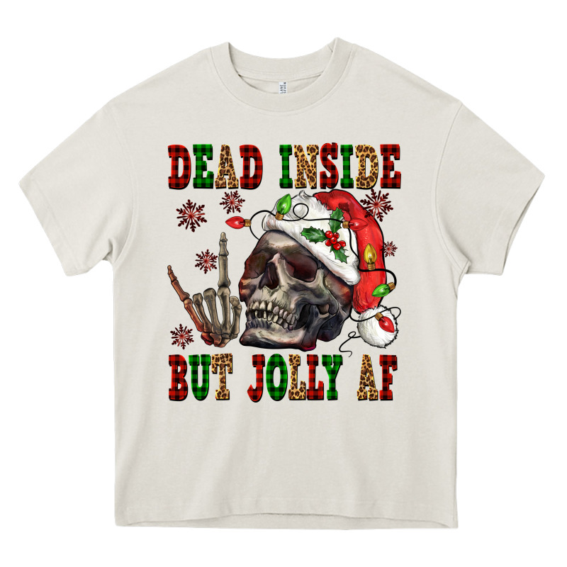 Dead Inside But Jolly Af Heavy Core Tee by NancyCooperArtShop | Teevron