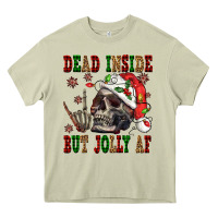 Mossy Dead inside but jolly af Heavy Core Tee - NancyCooperArtShop