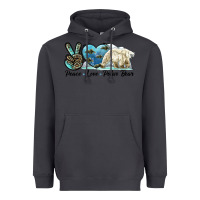 Smoke peace love polar bear Heavyweight Hoodie - LillyAllenDesigns