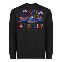 Black Western Truck Hello Fourth Of July America Heavyweight Sweatshirt - FaDigitalArtStudio