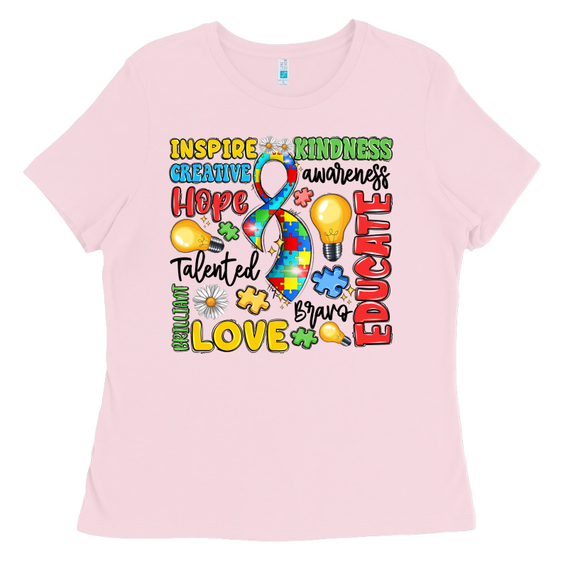 Name Puzzle Ribbon Of Inspiration Ladies Tee by LillyAllenDesigns | Teevron