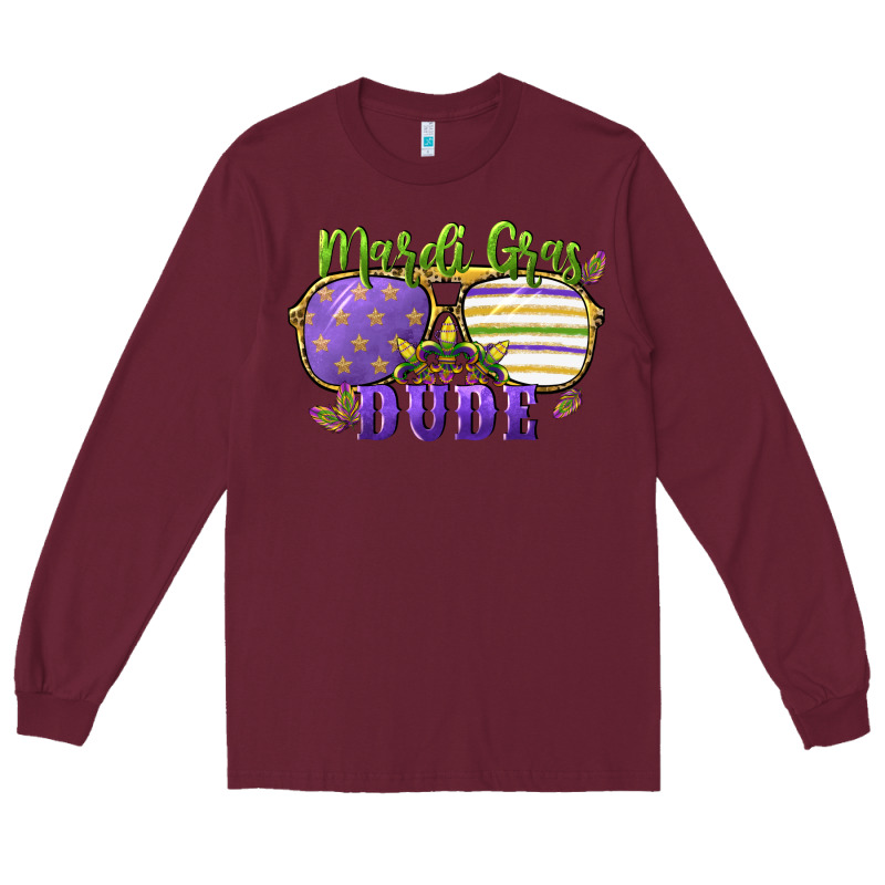Mardi Gras Dude Long Sleeve Tee by CowGirlArtShop | Teevron