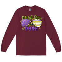 Burgundy mardi gras dude Long Sleeve Tee - CowGirlArtShop