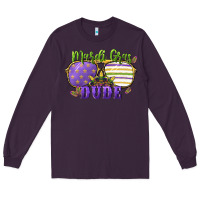 Plum mardi gras dude Long Sleeve Tee - CowGirlArtShop