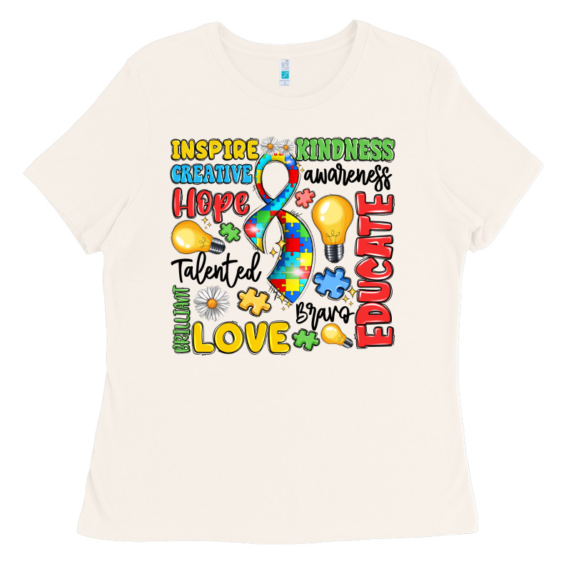 Name Puzzle Ribbon Of Inspiration Ladies Tee by LillyAllenDesigns | Teevron