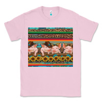 Bubblegum Pink western serape pigs Classic Tee - RanaPortraitStore