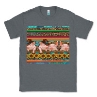 Charcoal Heather western serape pigs Classic Tee - RanaPortraitStore