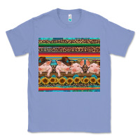 Colony Blue western serape pigs Classic Tee - RanaPortraitStore