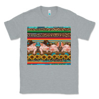 Heather Grey western serape pigs Classic Tee - RanaPortraitStore