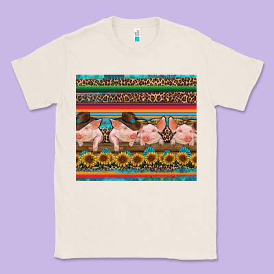 Western Serape Pigs Classic Tee Designed By Ranaportraitstore