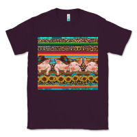 Plum western serape pigs Classic Tee - RanaPortraitStore