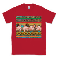 Red western serape pigs Classic Tee - RanaPortraitStore
