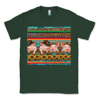 Sports Green western serape pigs Classic Tee - RanaPortraitStore