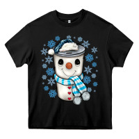 Black snowman coffee cup Heavy Core Tee - JahusDesignShop
